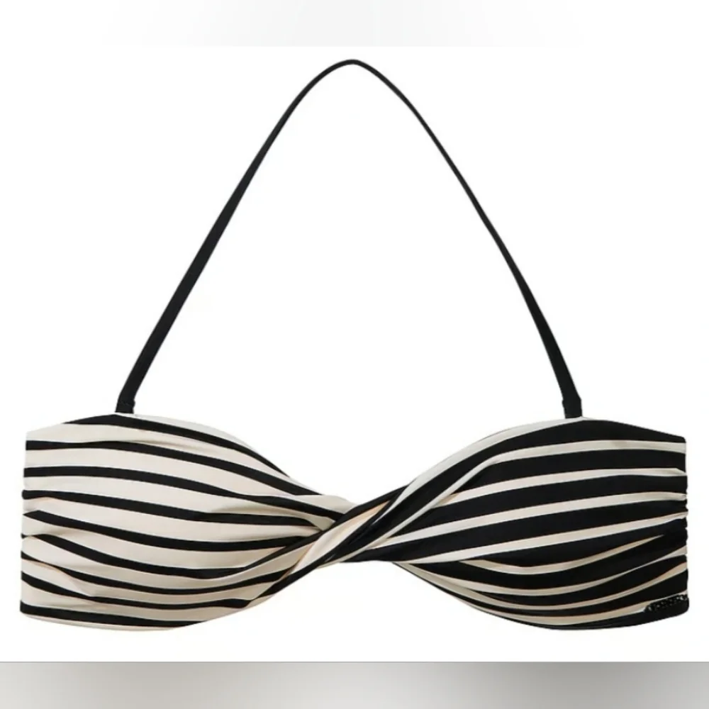 LDD/L/XXL VS PINK Swim Twist It Bandeau Bikini Top Side Tie Brazilian Bikini Set